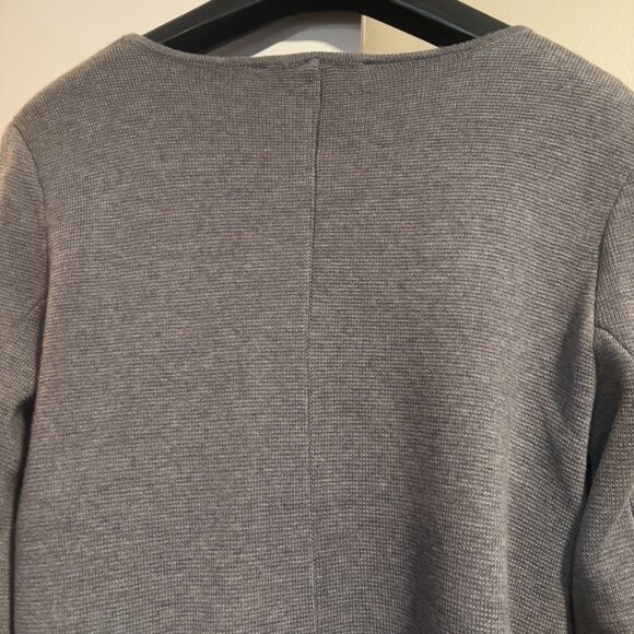 Loft Medium Grey Womens Wool Blend Moto Knit sweater - Picture 8 of 12